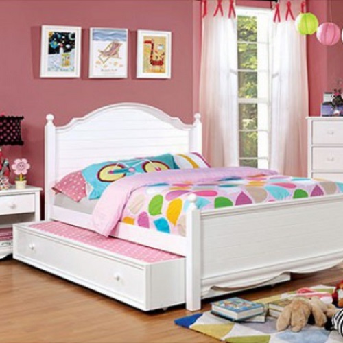 Item # 002TR White Trundle Bed
