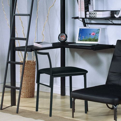 Item # 017CHR Metal Desk Chair in Black