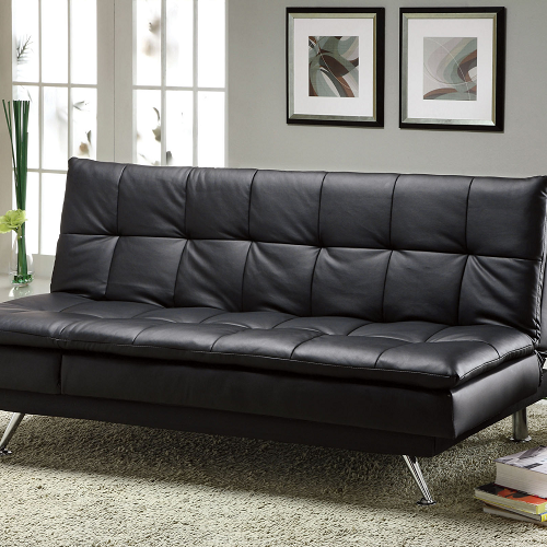 Item # 091FN Leatherette Futon Sofa