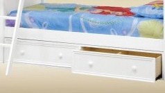 1602W Two Under Bed Drawers in White