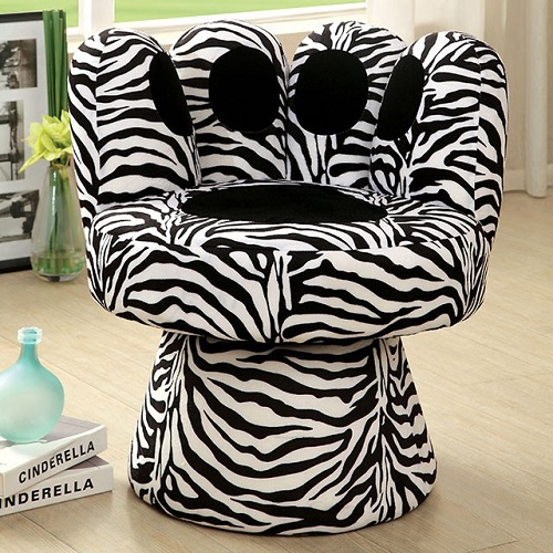 0044CHR Swivel Zebra Chair