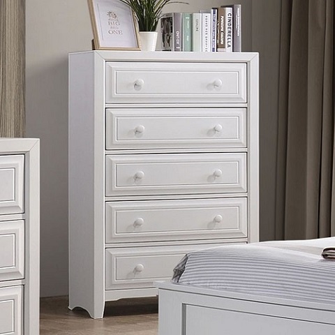 Item # 311CH White 5 Drawer Chest
