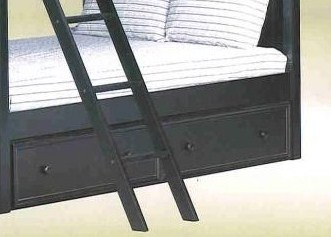 U07-BB-BLK 2 Drawer Under Bed Bead Board Black 