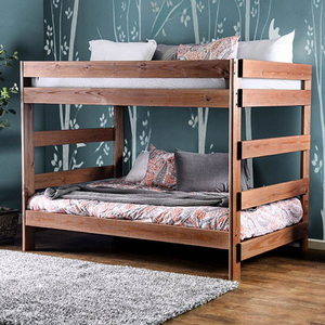 FF Bunkbed 019 - Finish: Mahogany<br><br>Available in Twin/Twin Bunk Bed<br><br>Dimensions: 