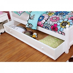 Item # 002TR White Trundle Bed