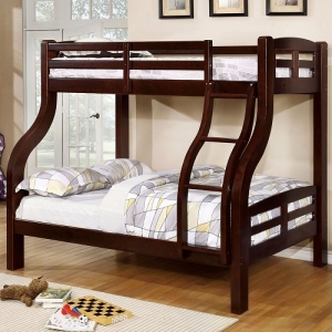 TF Bunkbed 058 - Finish: Espresso <br><br>Available in Gray & Oak<br><br>Dimensions: 80 3/8 L X 56 1/2 W X 70 5/8 H