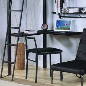 Item # 017CHR Metal Desk Chair in Black