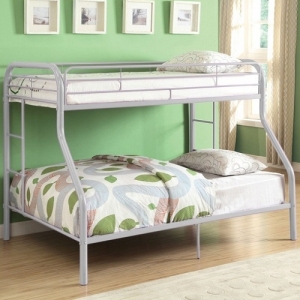 M Bunkbed 073 - Finish: Silver<br><br>Available in Purple, Red, White, Rainbow, Blue & Black Finish<br><br>Available in Twin XL/Queen Bunk Bed<br><br>Slats System Included<br><br>Dimensions: 78