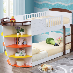 TT Bunkbed 043 - <br>Finish: White / Chocolate Finish<br><br>Dimensions: 100 L X 41 W X 57 H