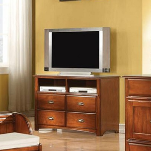 Item # 042MCH 4 Drawer TV Console - Finish: Antique Oak<br><br>Dimensions: 44