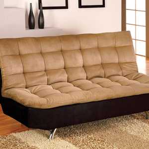 Item # 073FN Futon - Finish: Tan and Black<br><br>Dimensions: Sofa - 70 1/2W x 38D x 35 1/2H<br><br>(Seat Ht: 16 1/2, Seat Dp: 22)<br><br>Bed - 70 1/2W x 47 1/2D x 16H