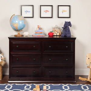 DR Baby 043 - Finish:Dark Java<br><br>Available in Hazelnut, Slate, White & Cloud Grey<br><br>Dimensions: 48.00 L x 18.00 W x 31.75 H<br><br>Assembled Weight: 85lbs<br><br>Interior Drawer Measurements: 13.5 D x 4.75 H x 19.5 W