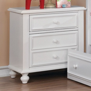 Item # 087NS 3 Drawer White Nightstand