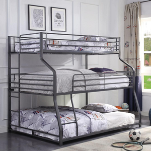 M Bunkbed 063 - Finish: Gunmetal<br>Slats System Included<br>Dimensions: 83