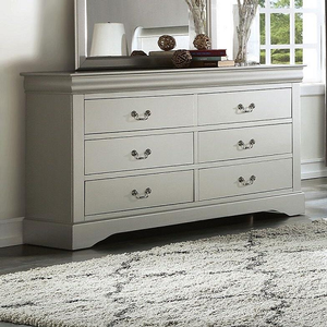 Dresser 040 - Finish: Platinum<br><br>Mirror Sold Separately<br><br>Available in Black, Cherry, Antique Grey & White<br><br>Dimensions: 60
