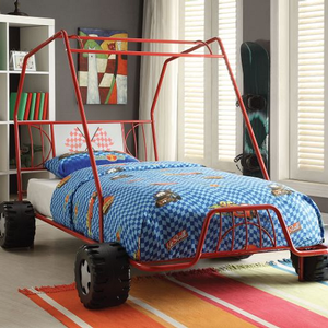 Item # 015CARBED - Finish: Red<br><br>Dimensions: 84 L X 56 W X 51 H