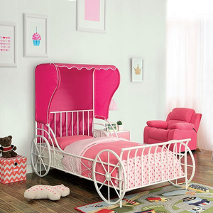 Item # 010FUN - <b>Finish:</b> Pink & White<br><br><b>DIMENSIONS</b><br><br><b>Twin:</b> 85 1/4 L X 43 1/8 W X 63 H<br><br><b>Full:</b> 85 1/4 L X 57 3/4 W X 63 H