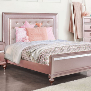 Full Bed 020 - Finish: Rose Gold<br><br>Available in Twin & Queen Size<br><br>Dimensions: 82 1/4 L X 58 W X 54 H 