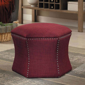 Item # 110SB - Finish: Red<br><br>Available in Brown, Blue & Mustard Fabric<br><br>Dimensions: Big 21 x 23.75 x 19.75H<br><br>Small 17 x 15 x 15.5H