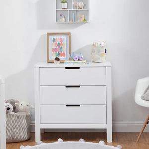 SD Baby 031 - Finish: White<br><br>Available in Grey/White, Grey & Washed Natural<br><br>Dimensions: 34 L x 18 W x 34 H<br><br>Interior Drawer Measurements: 13.25 D x 5 H x 27.25 W