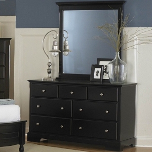 Item # 057DR Dresser - Molded drawer fronts and satin nickel knobs<br><br>