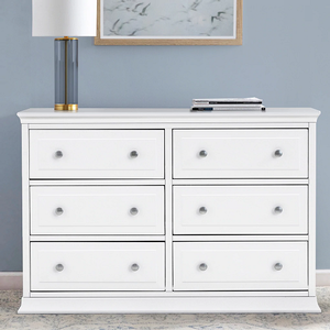 DR Baby 004 - Finish: White<br><br>Available in Hazelnut, Slate, Dark Java & Cloud Grey<br><br>Dimensions: 48.00 L x 18.00 W x 31.75 H<br><br>Assembled Weight: 85lbs<br><br>Interior Drawer Measurements: 13.5 D x 4.75 H x 19.5 W