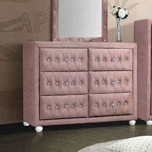 Item # A0333DR - Finish: Pink Fabric<br><br>Dimensions: 40W x 18D x 30H