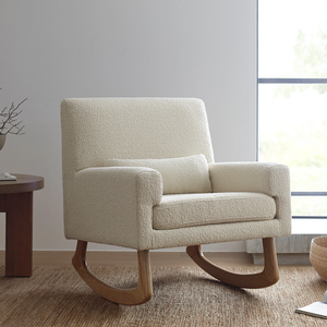 Item # NW030 - Finish: Ivory Boucle with Light Legs<br><br>Dimensions: 34 L x 30.5 W x 34.75 H<br><br>Assembled Weight: 50lbs