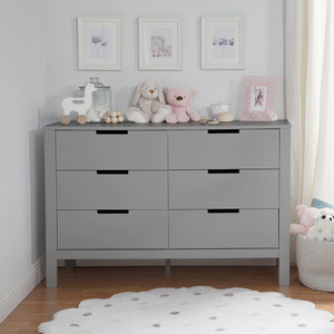 DR Baby 052 - Finish: Grey<br><br>Available in Navy, Grey/White, White & Natural<br><br>Dimensions: 51.50 L x 18.25 W x 34 H<br><br>Assembled Weight: 108lbs<br><br>Interior Drawer Measurements: 13.25 D x 5 H x 21 W