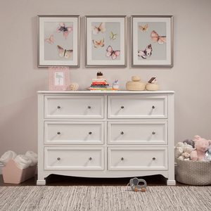DR Baby 015 - Finish: White<br><br>Available in Chestnut, Grey & Espresso<br><br>Dimensions: 47 L x 21.50 W x 34 H<br><br>Assembled Weight: 95lbs<br><br>Interior Drawer Measurements: 13.25 D x 5 H x 18.75 W