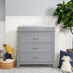 SD Baby 041 - Finish: Grey<br><br>Available in Espresso, Chestnut, White & Chestnut<br><br>Dimensions: 35 L x 19.8 W x 33.9 H<br><br>Assembled Weight: 73lbs<br><br>Interior Drawer Measurements: 13.25 D x 5 H x 28.25 W