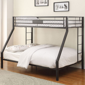 TQ Bunkbed 019 - Finish: Sandy Black<br><br>Slat Kit Included<br><br>Bunkie Board Not Required<br><br>Dimensions: 83