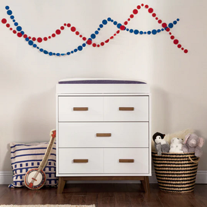SD Baby 020 - Finish: White/Natural Walnut<br><br>Available in White/Natural, Slate/White & White<br><br>Dimensions: 33.50 L x 19 W x 37.75 H<br><br>Assembled Weight: 98lbs