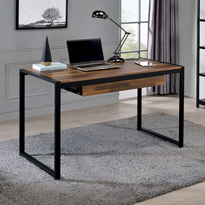 Desk 007 - Finish: Dark Oak/Matte Black<br><br>Dimensions: 50 3/8 W X 23 5/8 D X 29 1/2 H
