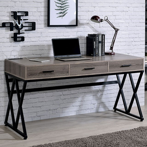 Desk 005 - Finish: Gray/Black Sand<br><br>Dimensions: 59 W X 23 5/8 D X 30 1/2 H