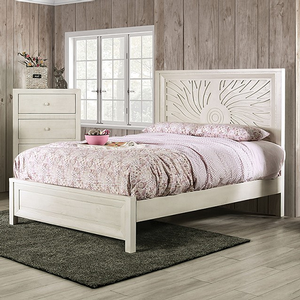 Full Bed 003 - Finish: Ivory<br><br>Available in Twin<br><br>Dimensions: 83 L X 57 W X 59 H