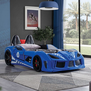 Item # 002CARBED - Finish: Blue<br><br>Dimensions: 91 3/4 L X 49 1/4 W X 34 1/2 H