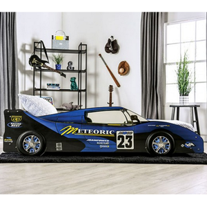 Item # 008CARBED - Finish: Blue<br><br>Dimensions: 82 1/2 L X 41 1/2 W X 23 1/2 H