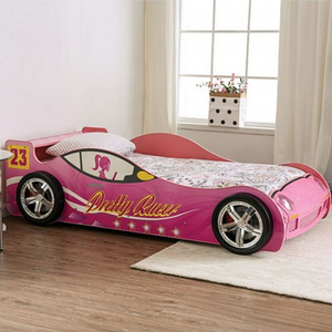 Item # 007CARBED - Finish: Pink<br><br>Dimensions: 82 1/2 L X 45 1/2 W X 23 1/2 H