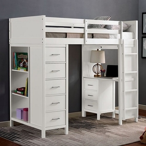 Item # LB019 - Finish: White<br><br>Dimensions: 78 3/8 L X 41 W X 70 1/2 H