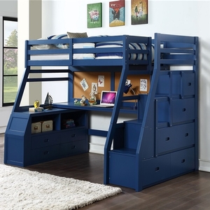 Item # LB001 - Finish: Navy<br><br>Dimensions: 98 L X 57 W X 73 H