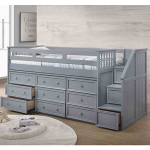Item # LB007 - Finish: Gray<br><br>Available in Full size<br><br>Available in White<br><br>Dimensions: 43 W x 96 1/2 L x 48 H