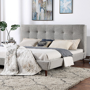 Full Bed 012 - Finish: Grey<br><br>Available in Queen Size<br><br>Dimensions: 90 L X 63 W X 44 H
