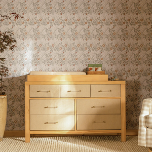 DR Baby 092 - Finish: Honey and Performance Sand Eco-Weave<br><br>Dimensions: 56 L x 19 W x 34 H