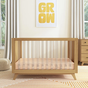 Item # 519CRB - Finish: Honey/Acrylic<br><br>Available in Walnut, White, Honey, White/Acrylic & Walnut/Acrylic<br><br>Dimensions: 53.5 L x 29.25 W x 35.00 H
