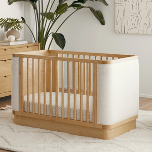Item # 528CRB - Finish: Honey with Ivory Boucle<br><br>Dimensions: 55.25 L x 30.75 W x 35 H