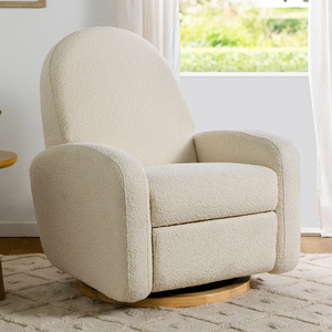 Item # 268GLR - Finish: Electronic Recliner and Swivel Glider Recliner in Boucle with USB port<br><br>Available in Olive Boucle with Light Wood Base<br><br>Dimensions: 35.5 L x 32.5 W x 41.5 H