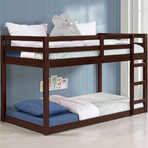 TT Bunkbed 066 - Finish: Espresso<br><br>Available in Gray<br><br>Dimensions: 79 L X 41 W X 50 H