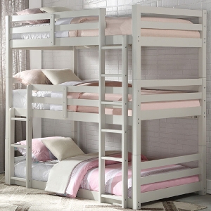 TT Bunkbed 076 - <br>Finish: Light Gray<br><br>Dimensions: 80 L X 43 W X 78 H