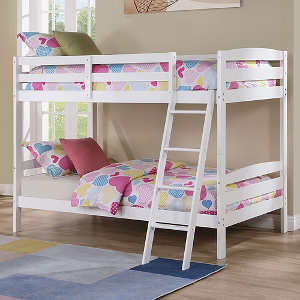 TT Bunkbed 093 - Finish: White<br><br>Available in Gray<br><br>Dimensions: 78 W X 43 D X 59 H